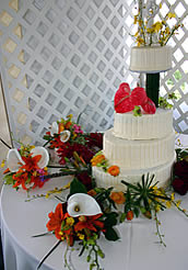 exotic wedding cake.