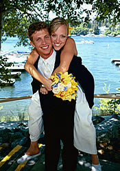 low budget wedding photo.